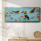 Bitty Birds II - Floater Framed Canvas Print