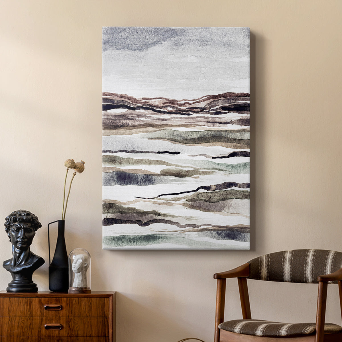 Muted Earth Layers II - Canvas Art Print
