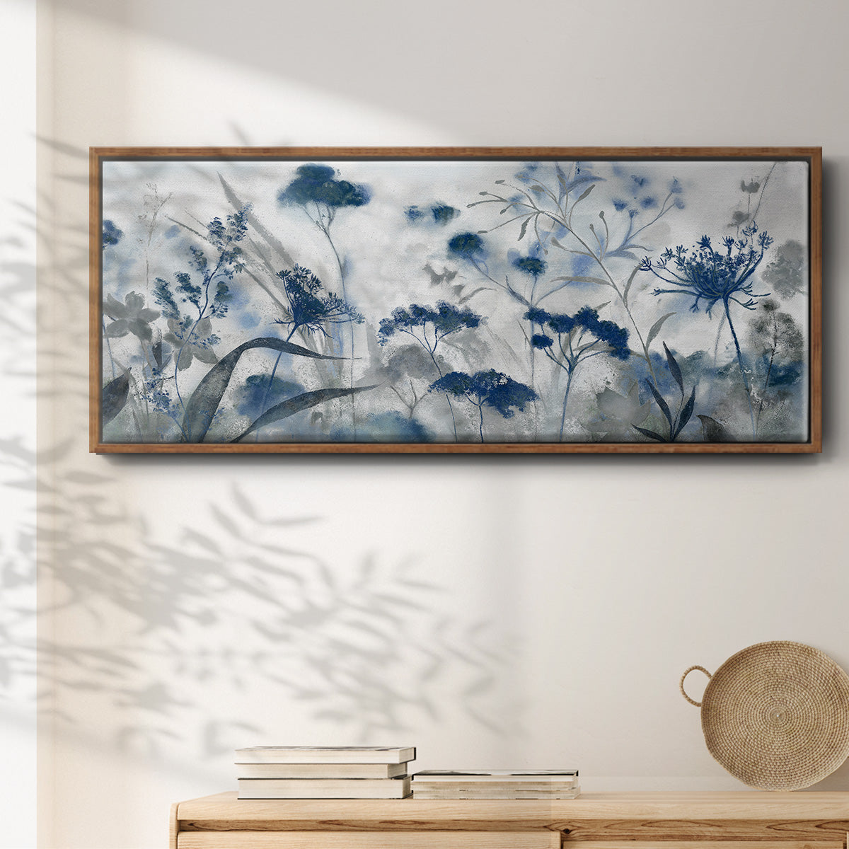 Inky Indigo - Floater Framed Canvas Print