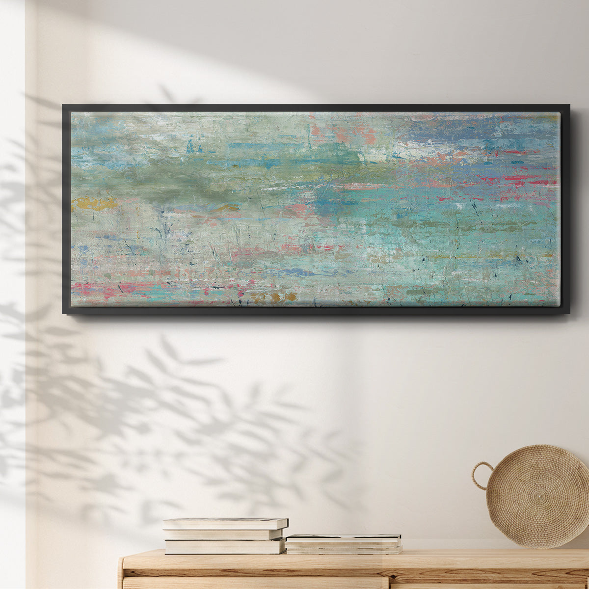 Pastel Watergarden - Floater Framed Canvas Print