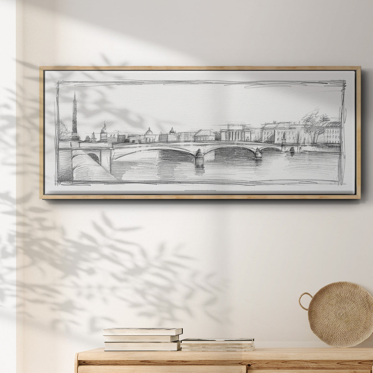 Pont du Carroussel - Floater Framed Canvas Print