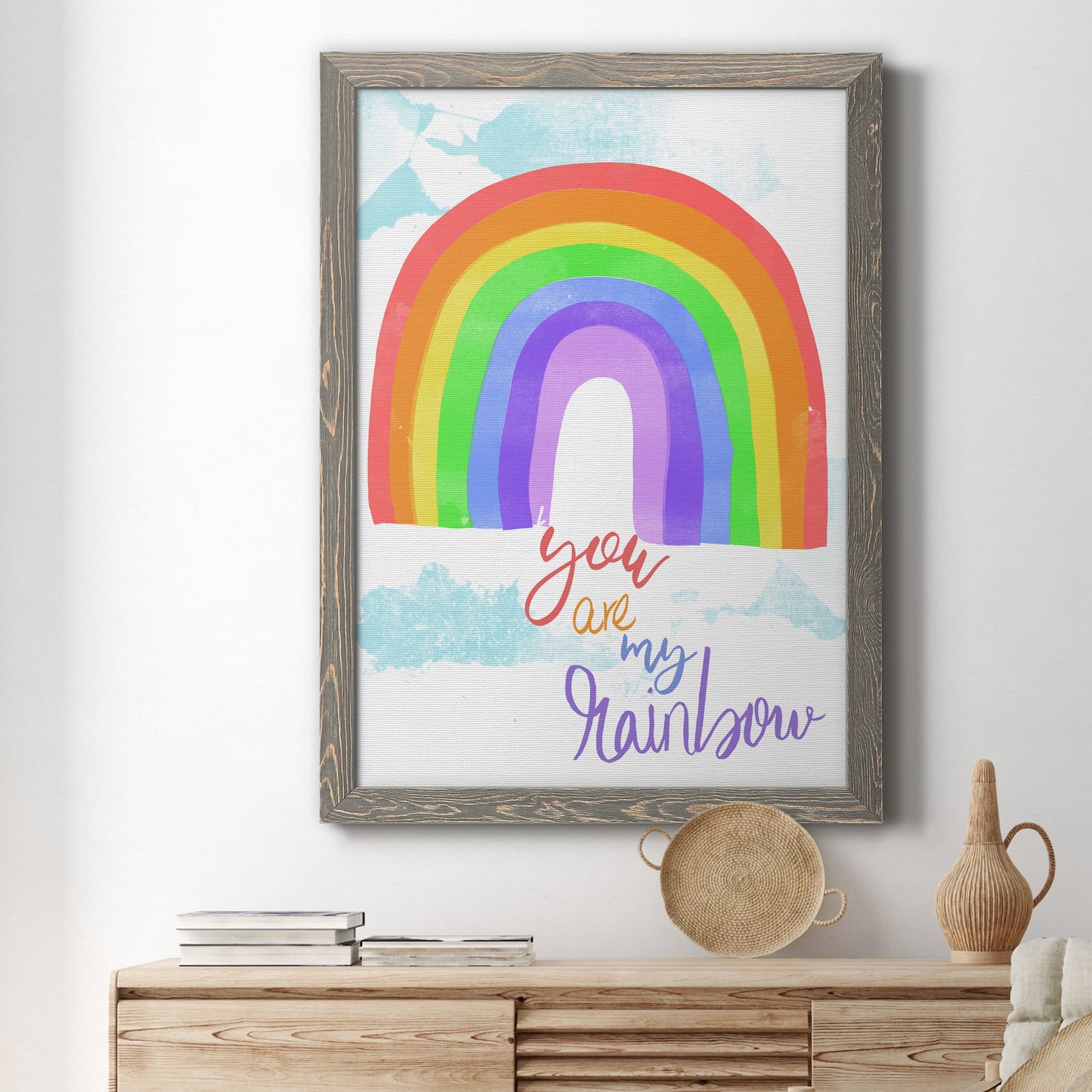 You Are My Rainbow - Premium Canvas Framed in Barnwood - Ready to Hang