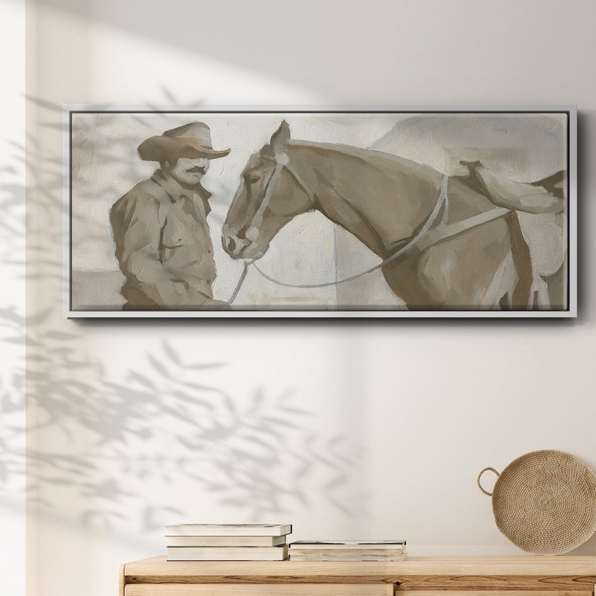 Work Friends II - Floater Framed Canvas Print