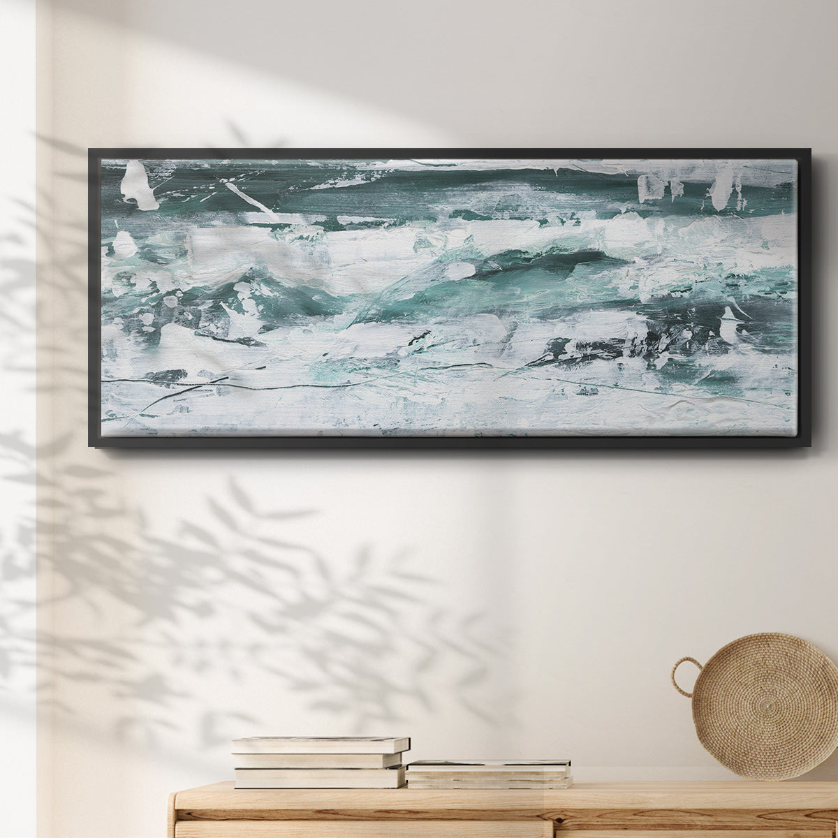 Misty Waves II - Floater Framed Canvas Print
