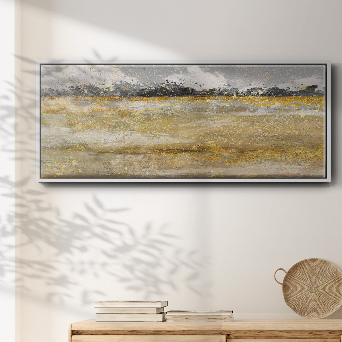 Meadow Shimmer I - Floater Framed Canvas Print