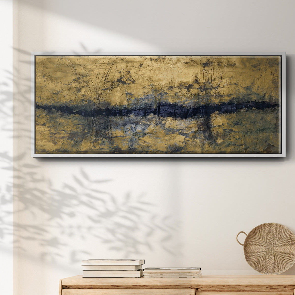 Etched Gold - Floater Framed Canvas Print