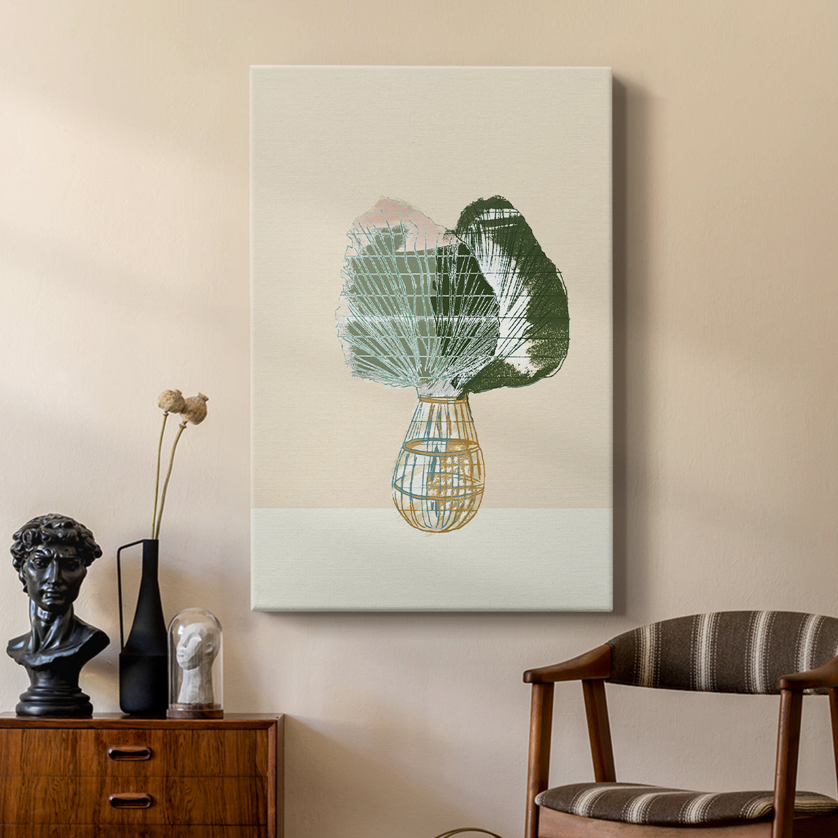 Woven Tropical Leaf II - Canvas Art Print