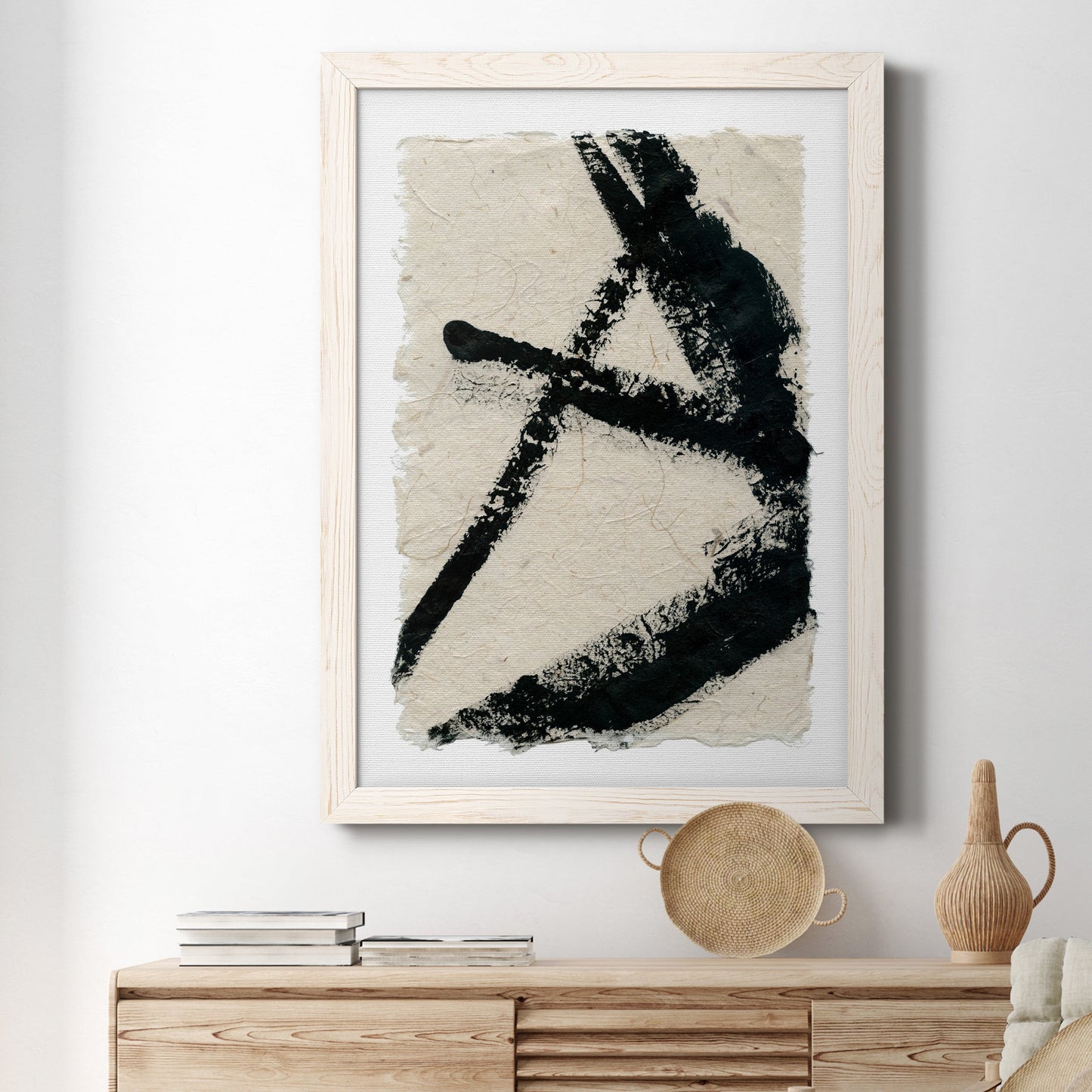 Lines Crossed I - Premium Canvas Framed in Barnwood - Ready to Hang