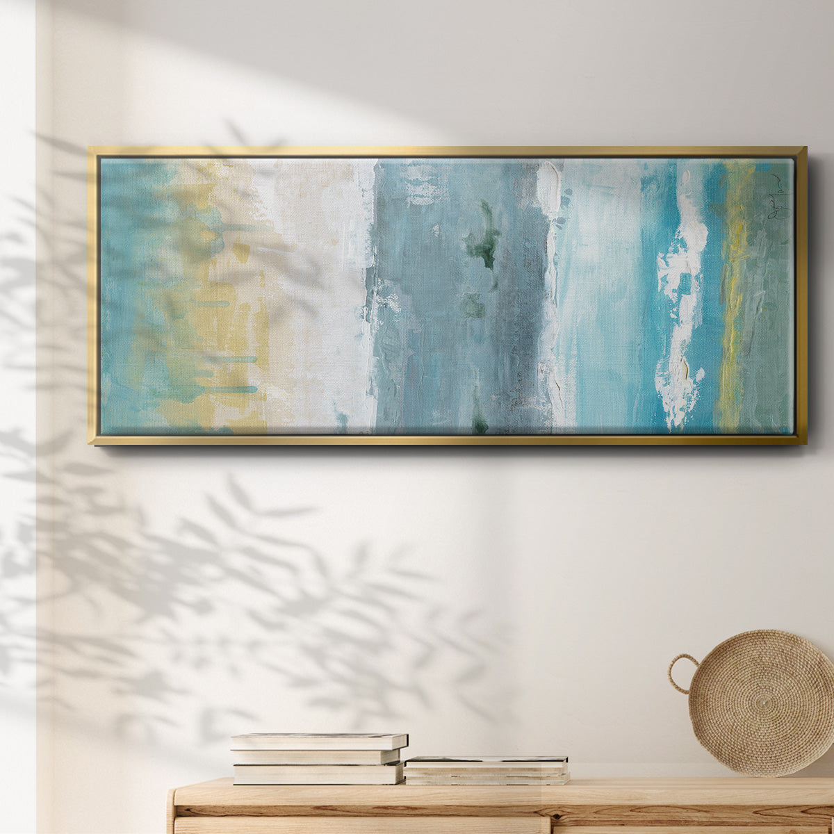 Beach Walk II - Floater Framed Canvas Print