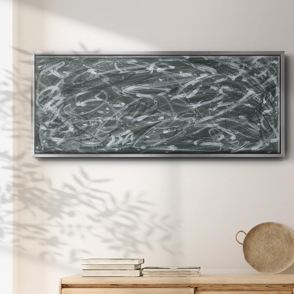 Static Scramble I  - Floater Framed Canvas Print