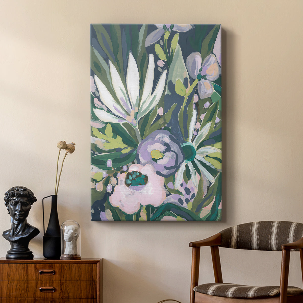 Purple Jungle Garden I - Canvas Art Print