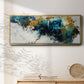 Teal Splat  - Floater Framed Canvas Print