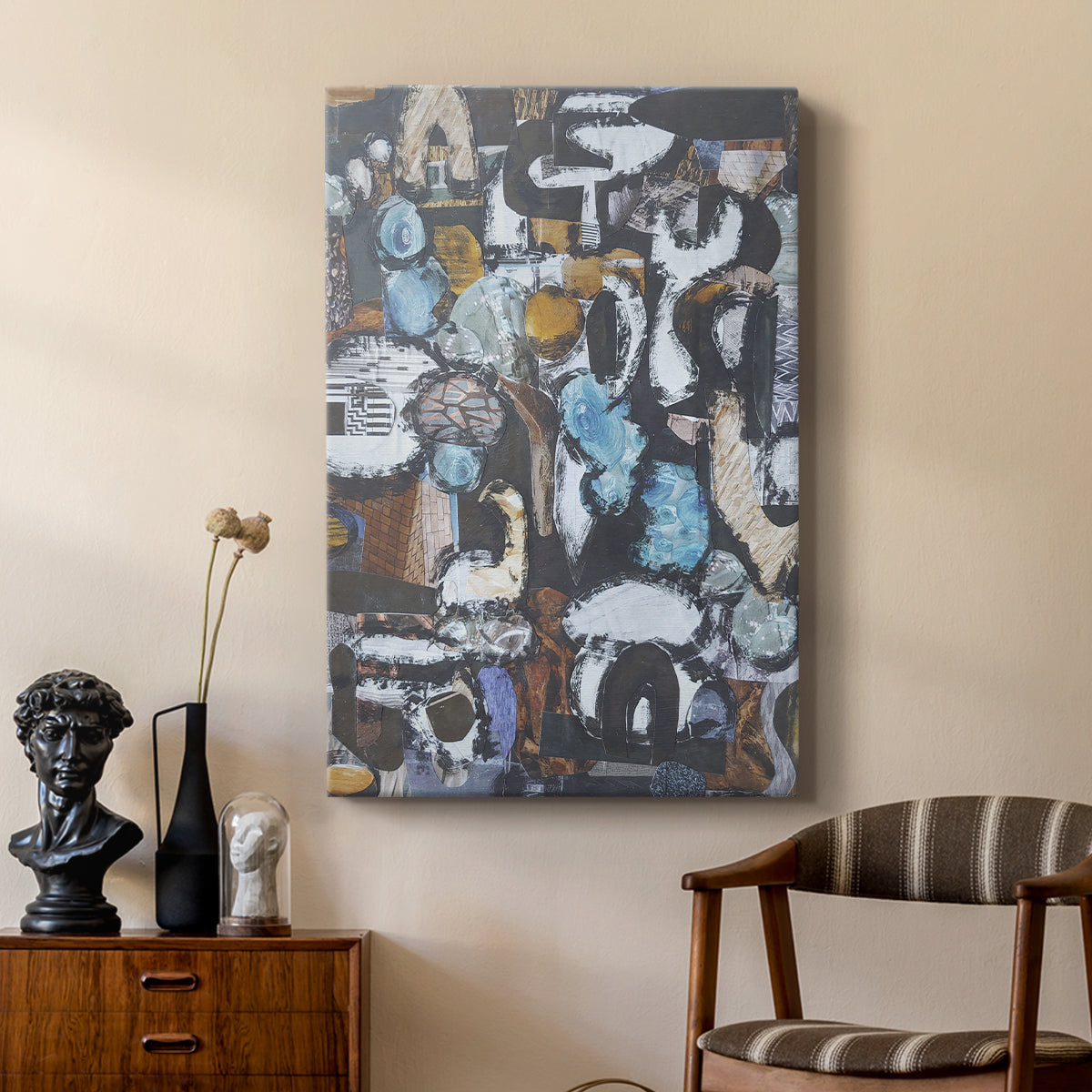 California Beach Blue Glass - Canvas Art Print