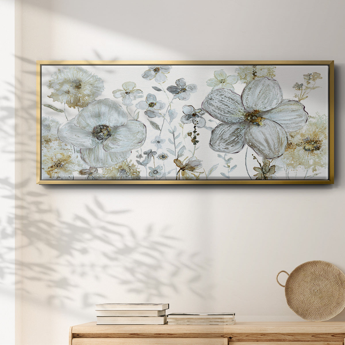 Garden Glitter III - Floater Framed Canvas Print