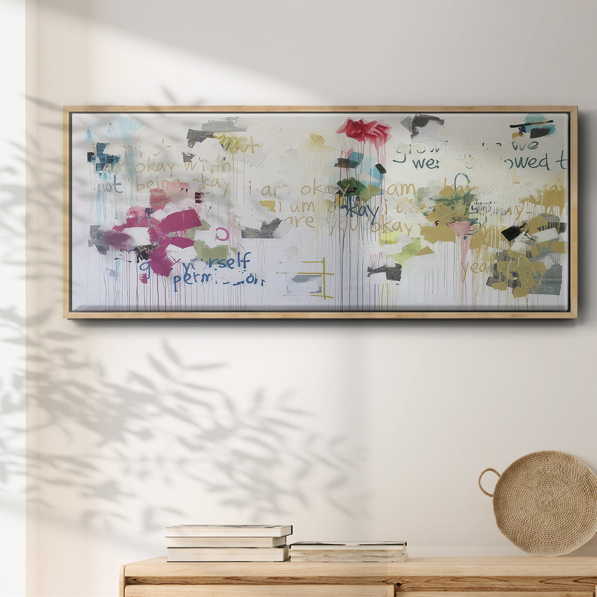 I'm Okay V - Floater Framed Canvas Print