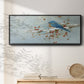 Blue Bird in Winter - Floater Framed Canvas Print