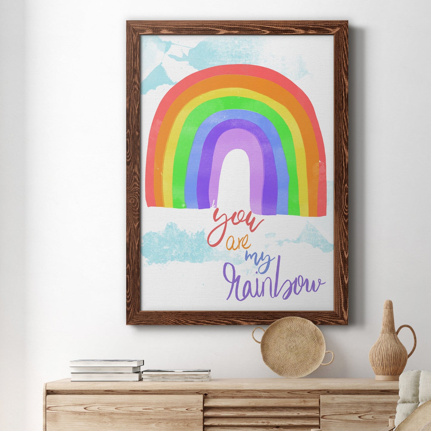 You Are My Rainbow - Premium Canvas Framed in Barnwood - Ready to Hang