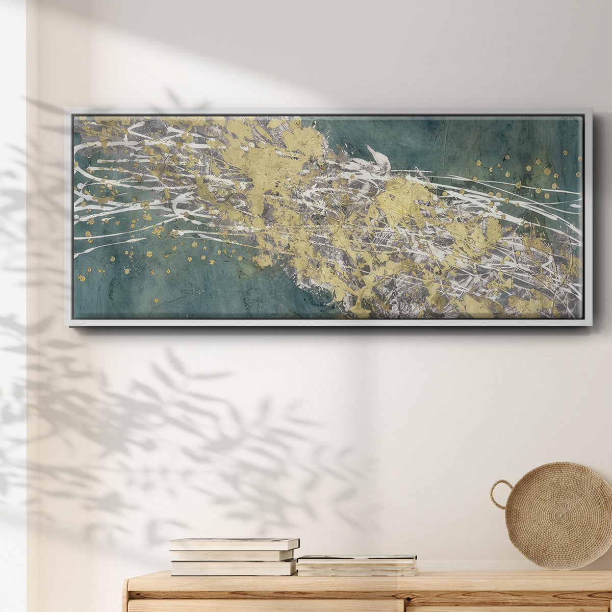 Mistral VI in Sea Green - Floater Framed Canvas Print