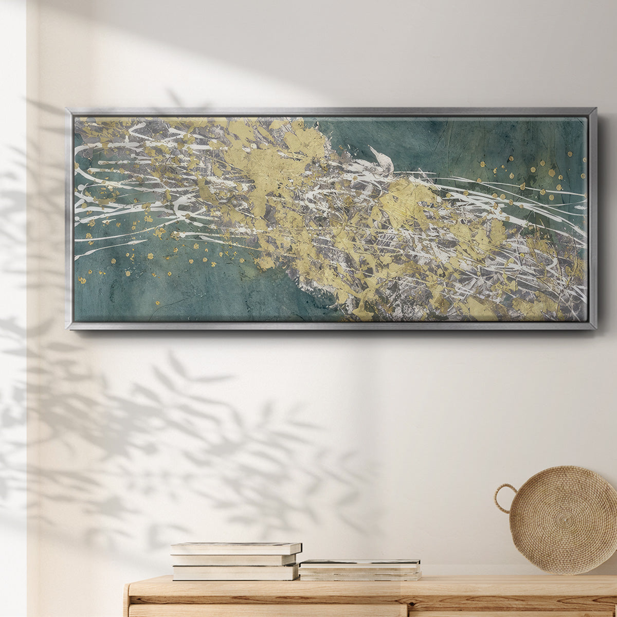 Mistral VI in Sea Green - Floater Framed Canvas Print