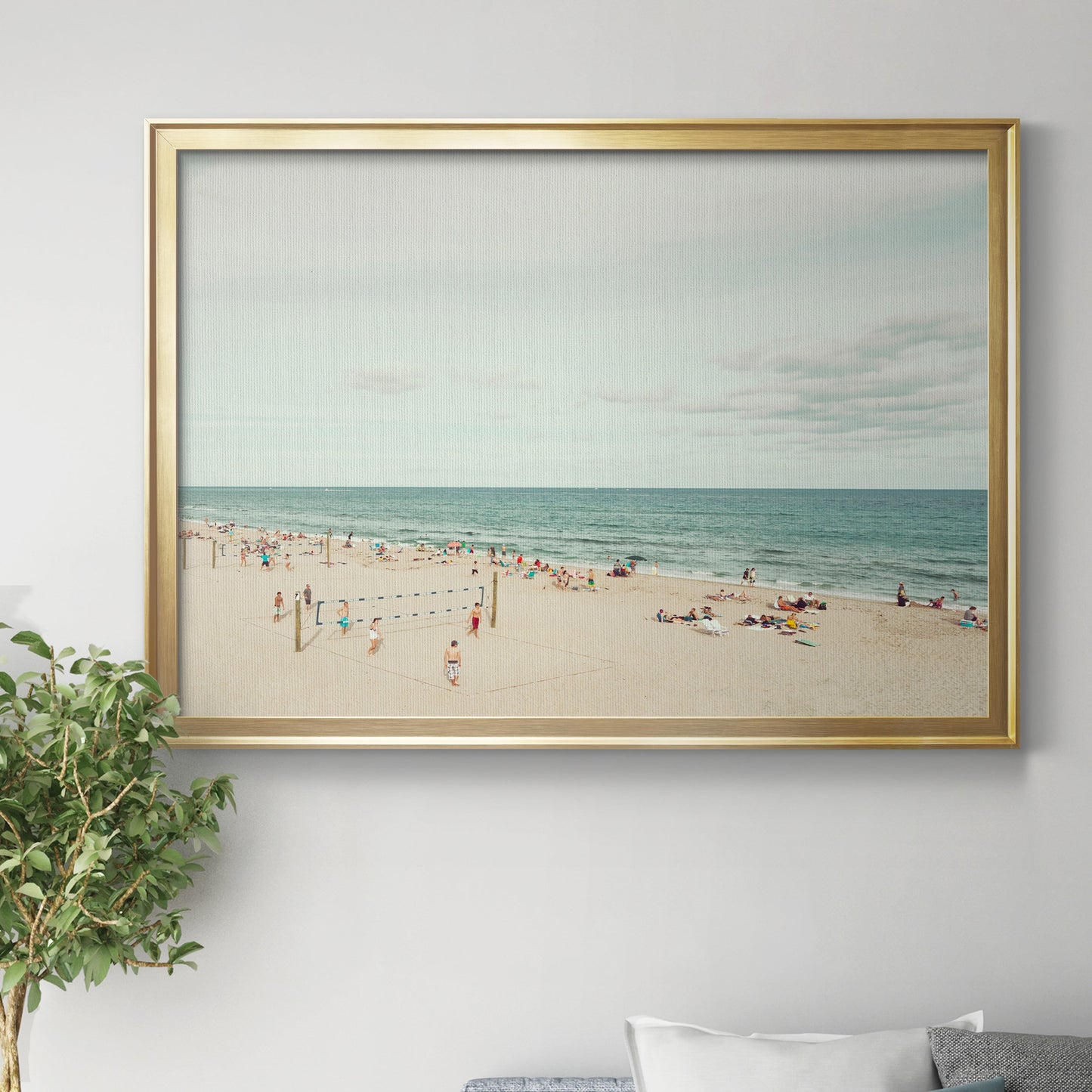 Day at the Beach Premium Classic Framed Canvas - Ready to Hang