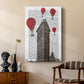 Flat Iron Building and Red Hot Air Balloons - Canvas Art Print