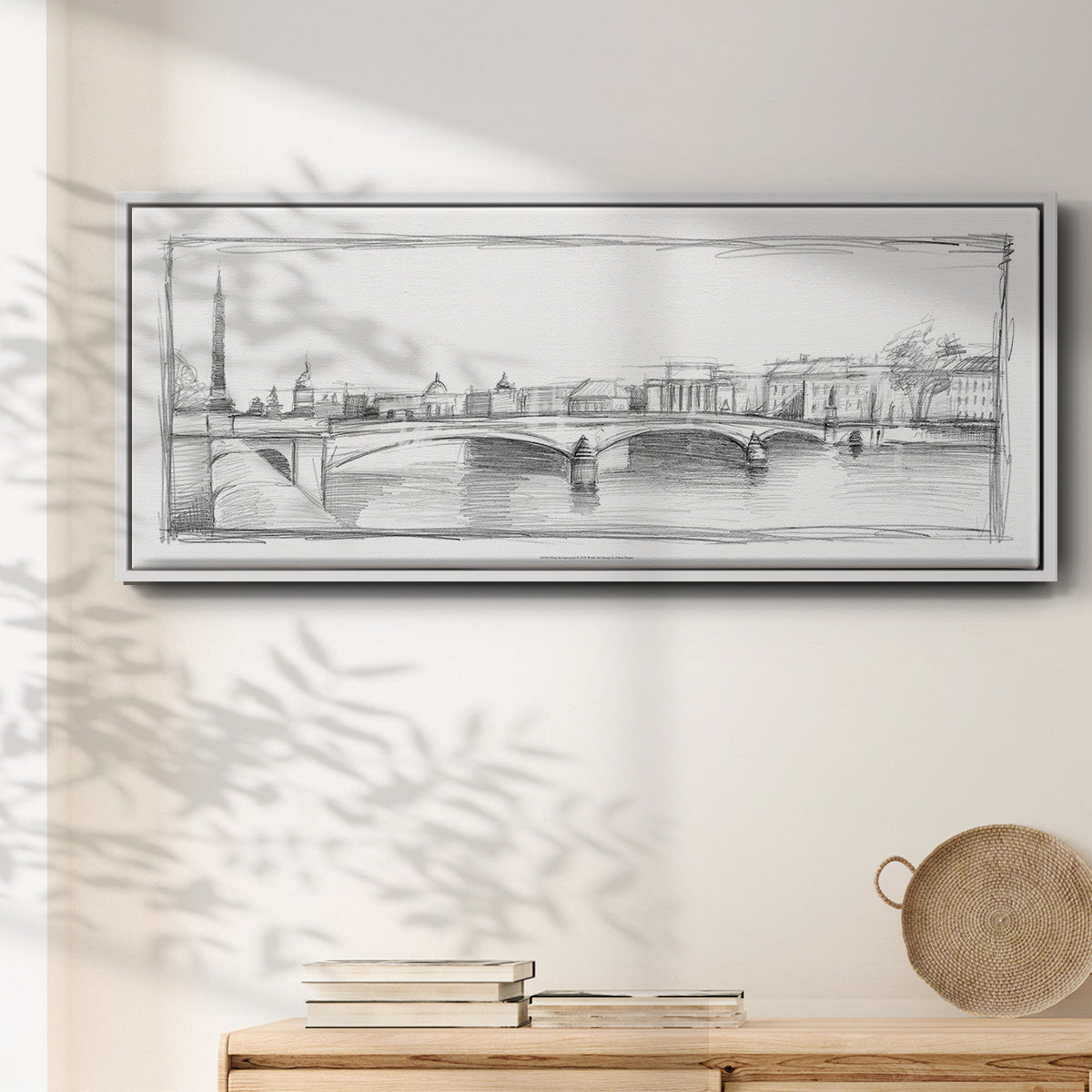 Pont du Carroussel - Floater Framed Canvas Print