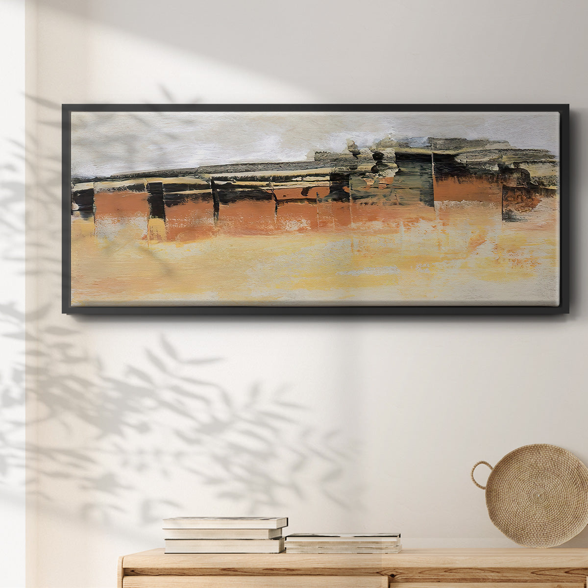 Bridges Ochre II - Floater Framed Canvas Print