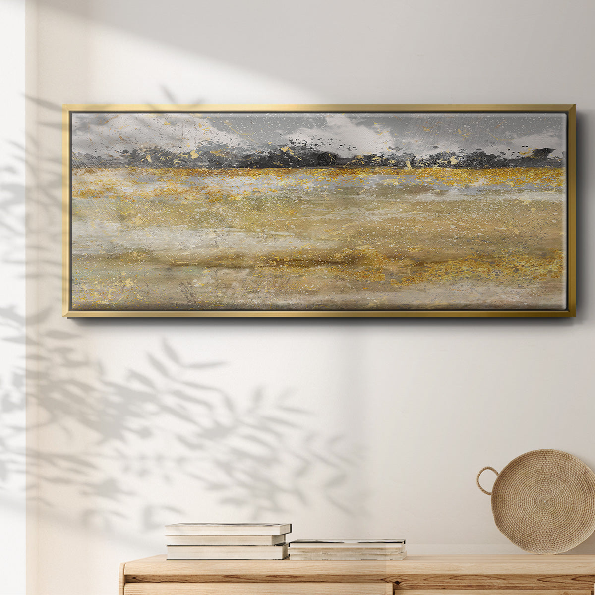 Meadow Shimmer I - Floater Framed Canvas Print