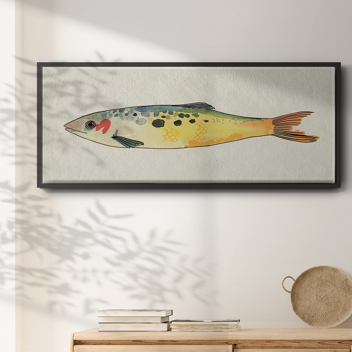 Fanciful Fish I - Floater Framed Canvas Print