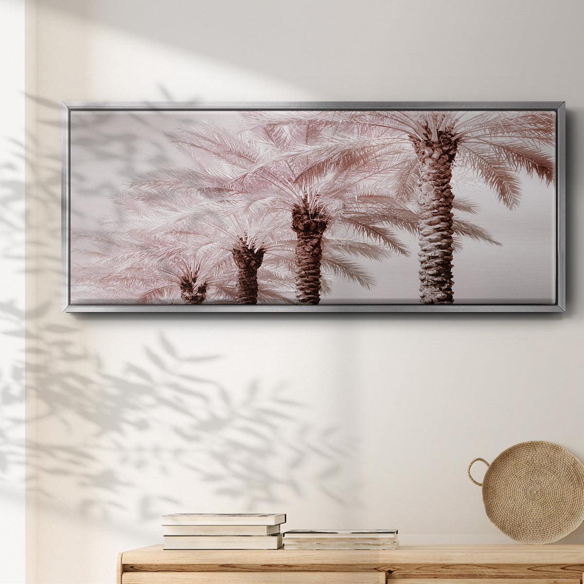 Stately Palms - Floater Framed Canvas Print