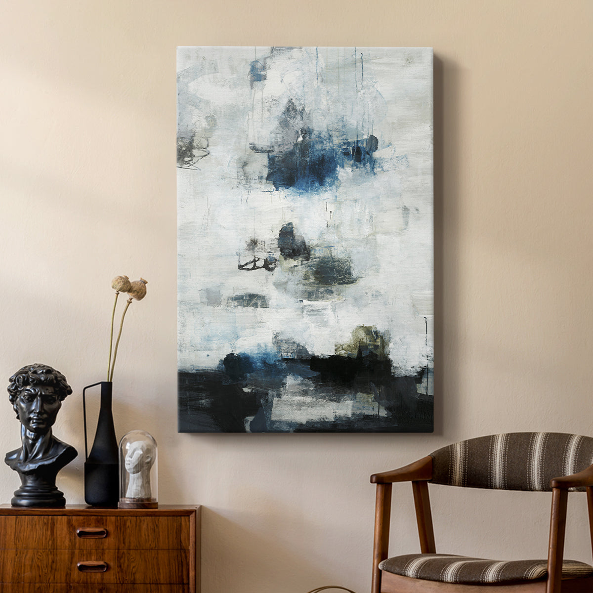 Black & Blue - Canvas Art Print