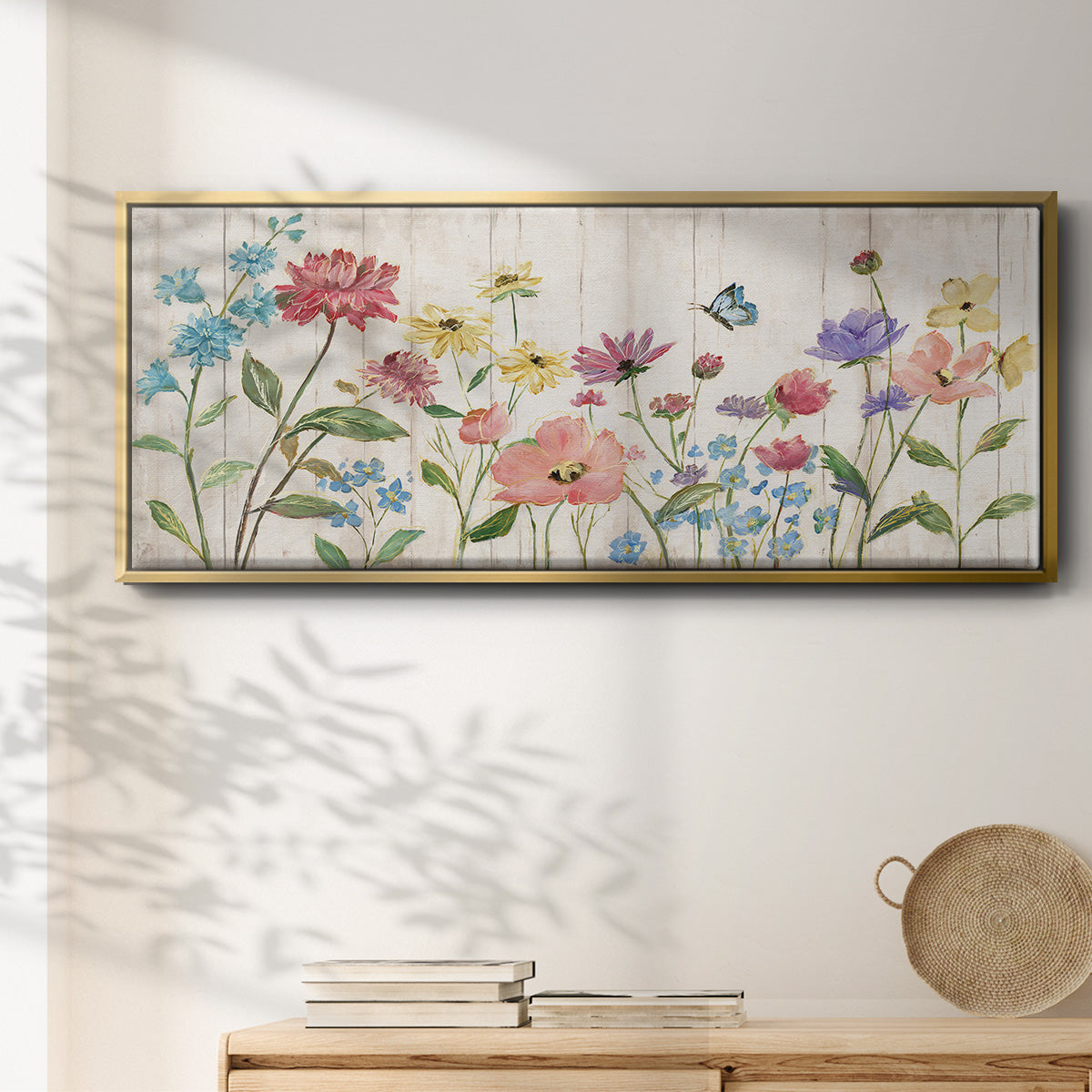 Wildflower Flutter On - Floater Framed Canvas Print