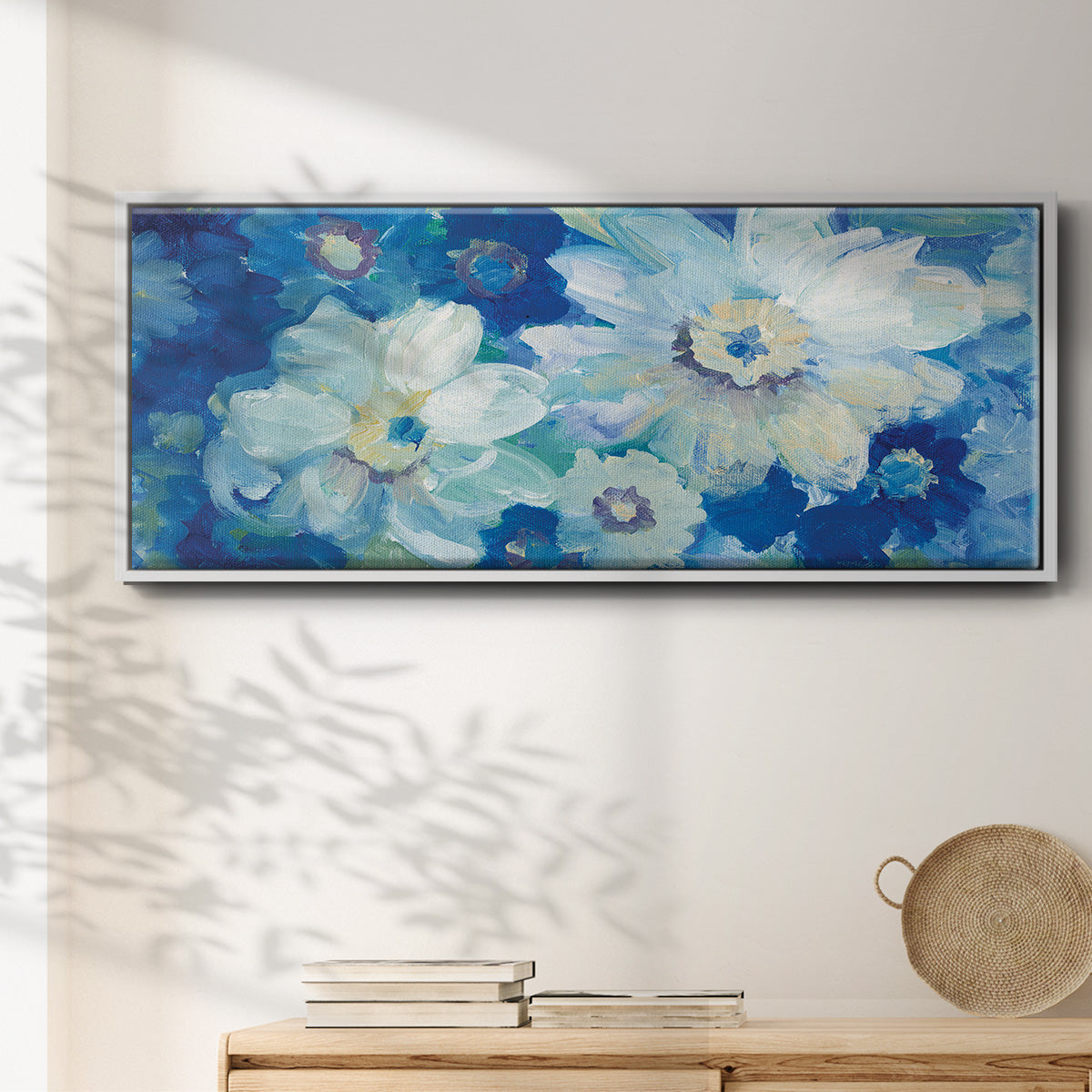 Blue Nocturne I - Floater Framed Canvas Print