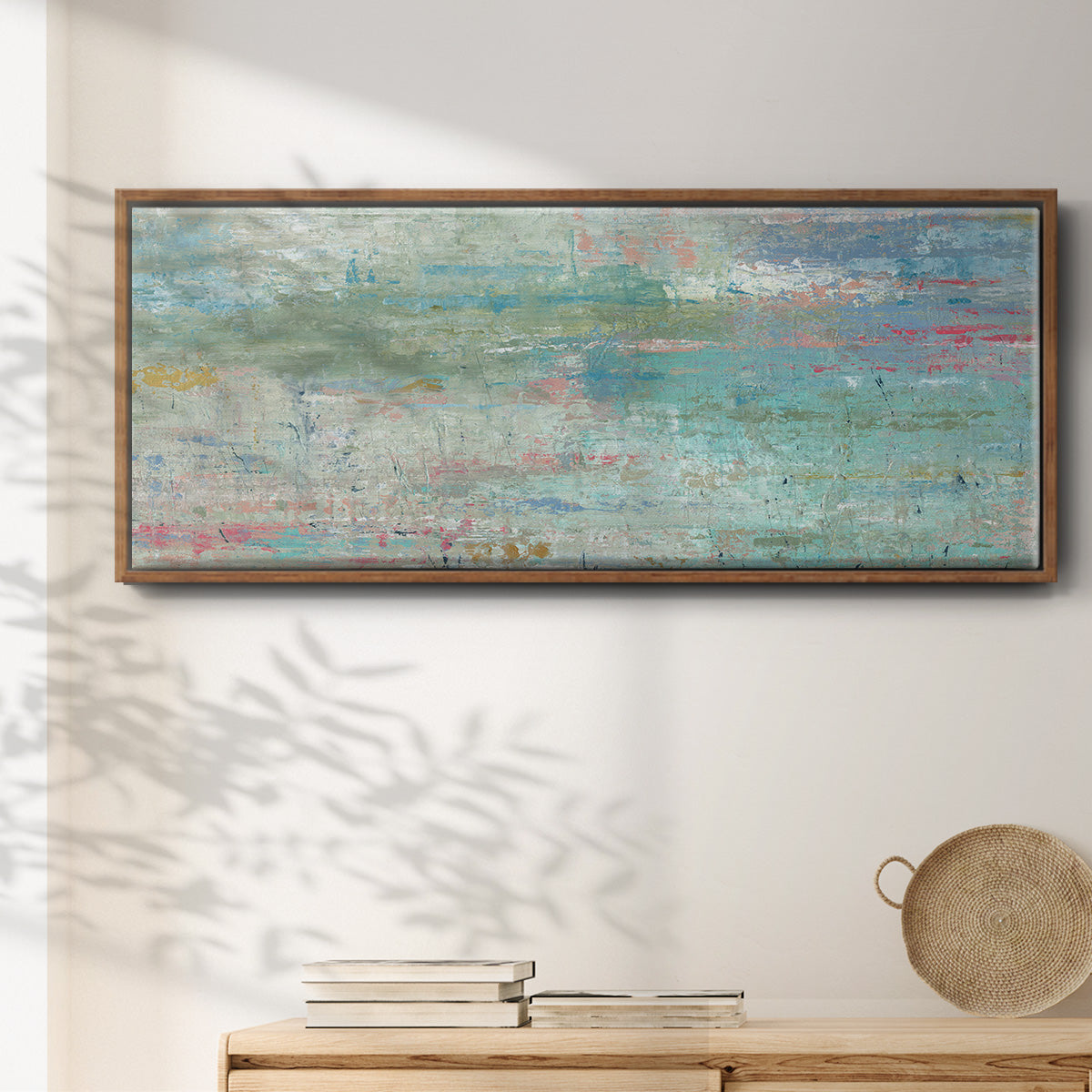 Pastel Watergarden - Floater Framed Canvas Print