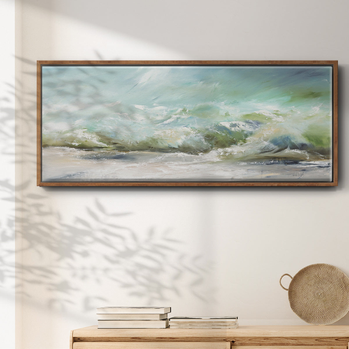 Dancing on the Waves II - Floater Framed Canvas Print