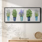 Herbs In A Row - Floater Framed Canvas Print
