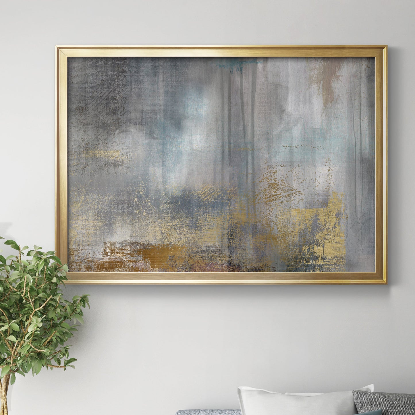 Misty Sky II Revisit - Modern Framed Canvas Print