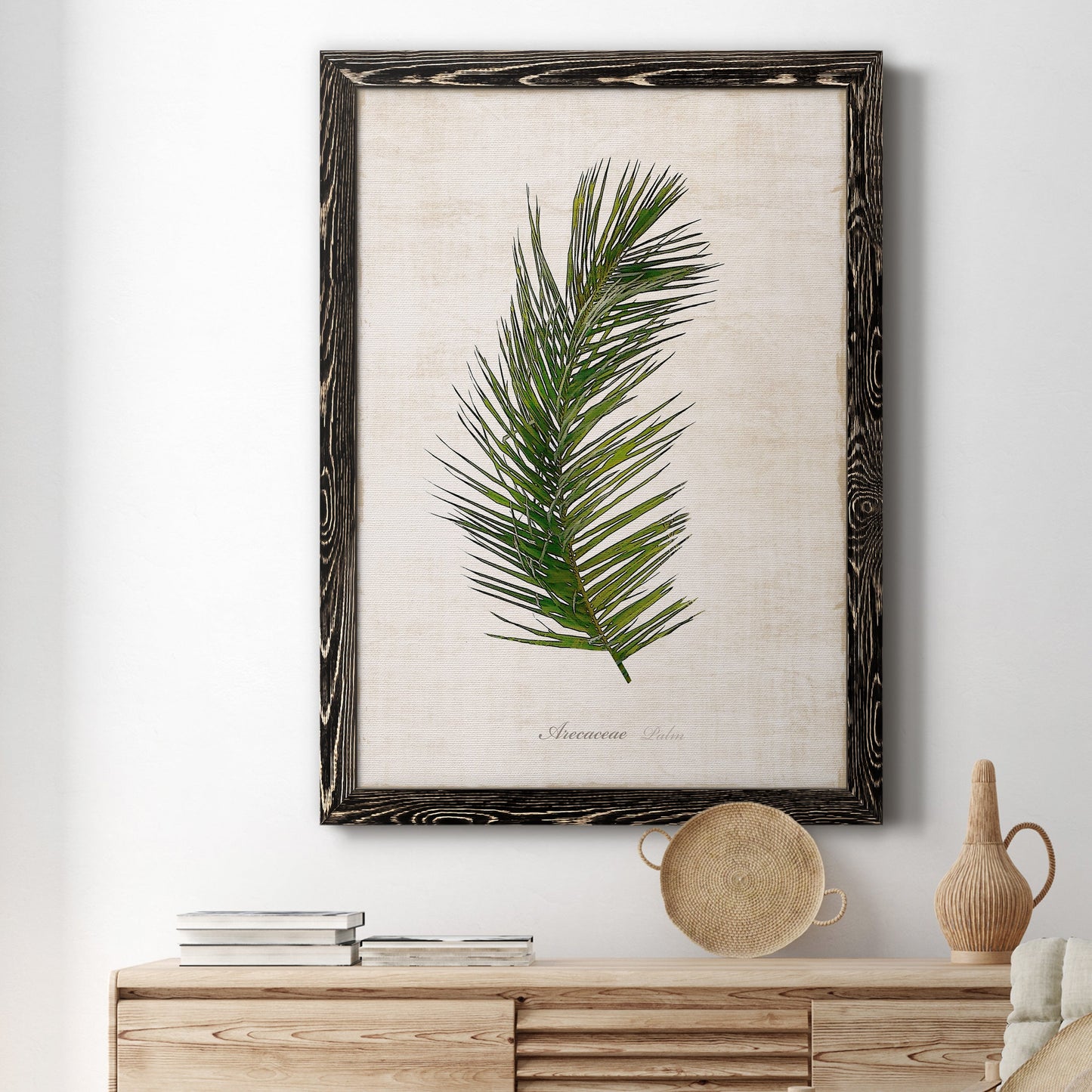 Palm Botanical II - Premium Canvas Framed in Barnwood - Ready to Hang