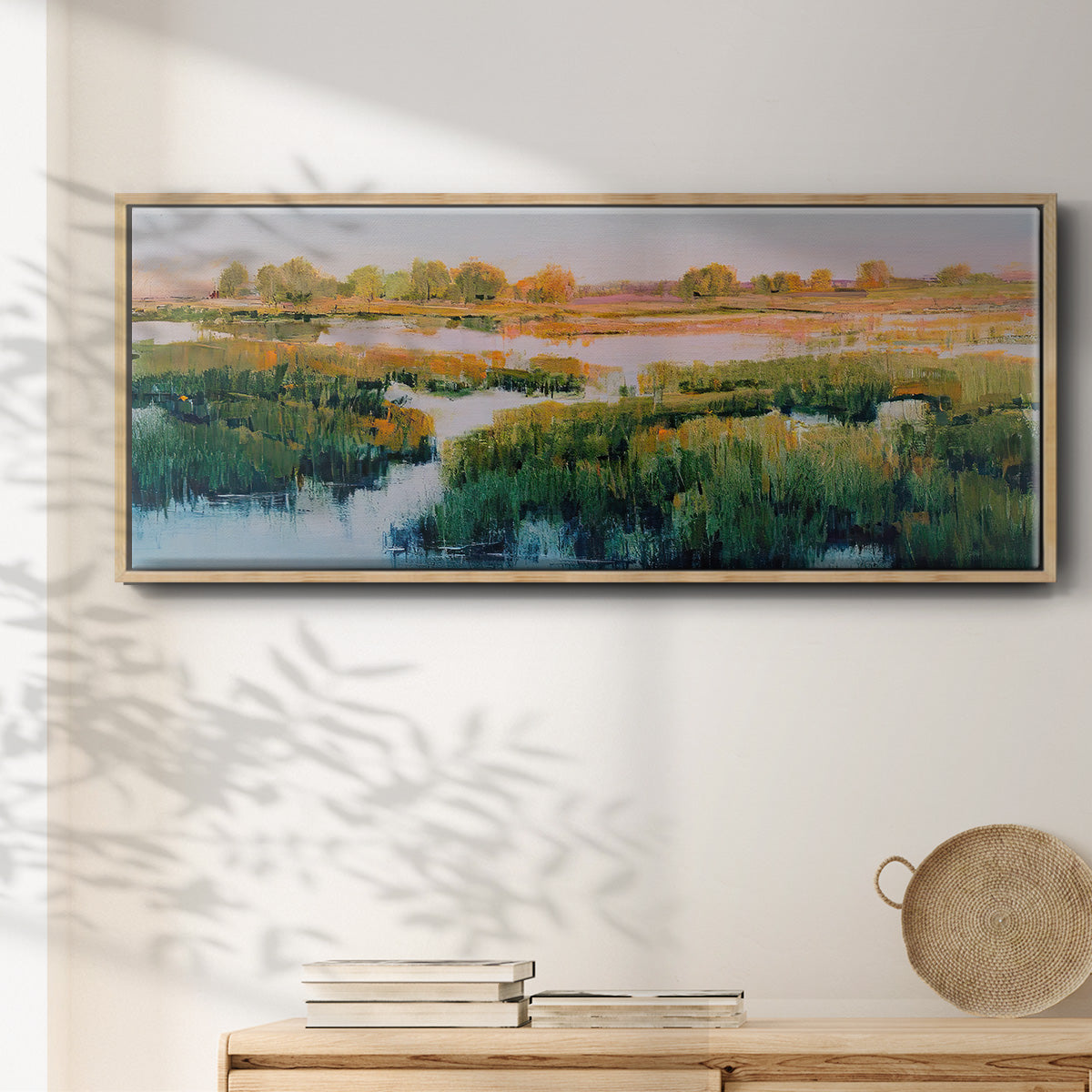 Marshland View II - Floater Framed Canvas Print