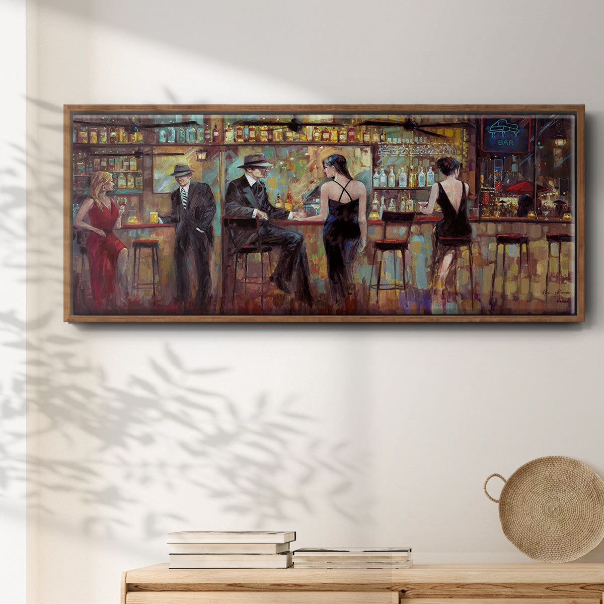 Happy Hour - Floater Framed Canvas Print