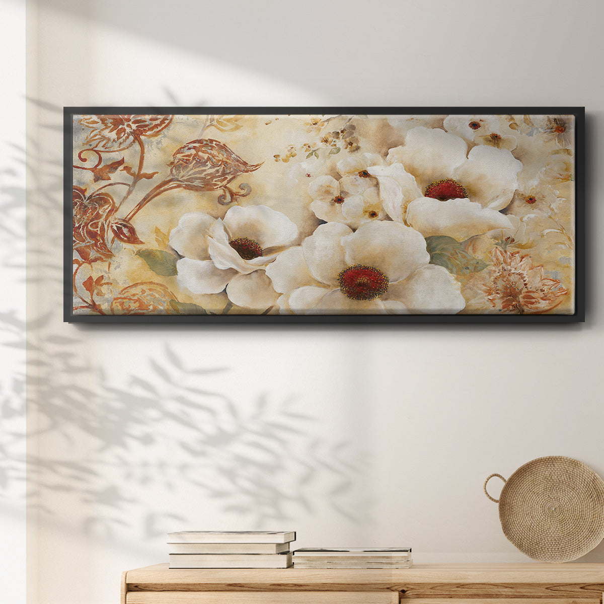 English Garden - Floater Framed Canvas Print