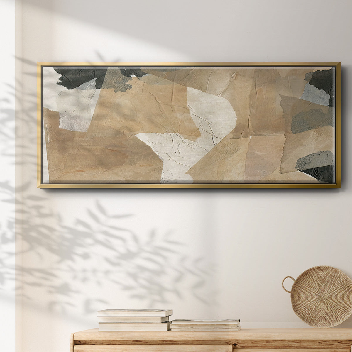 Paper Blur IV - Floater Framed Canvas Print