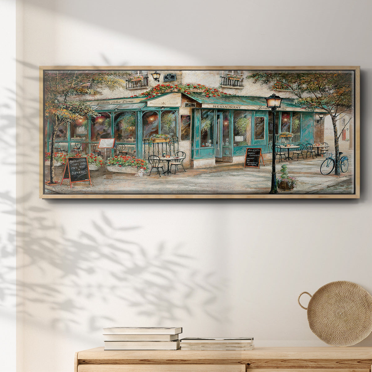 Rue due Jardin - Floater Framed Canvas Print