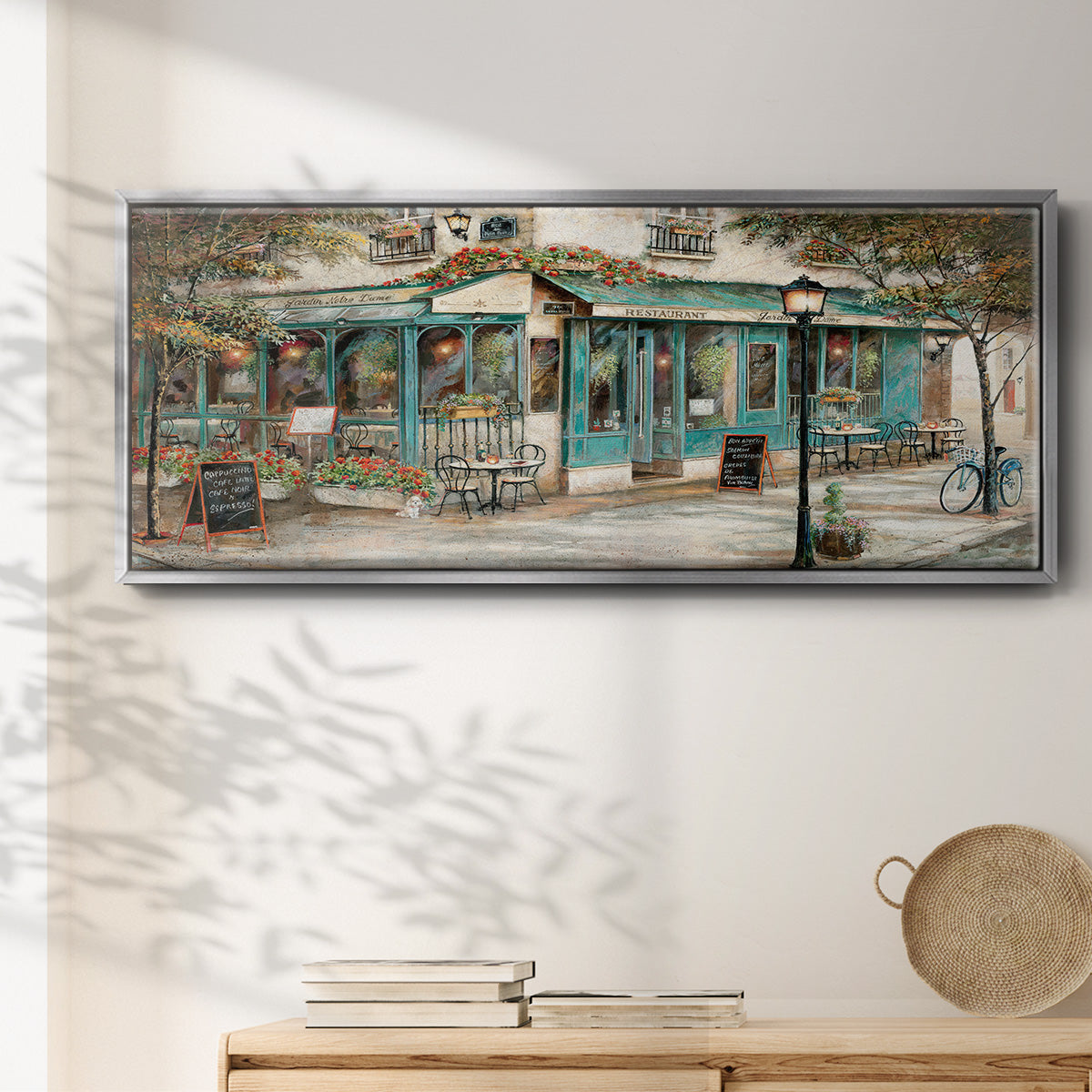Rue due Jardin - Floater Framed Canvas Print