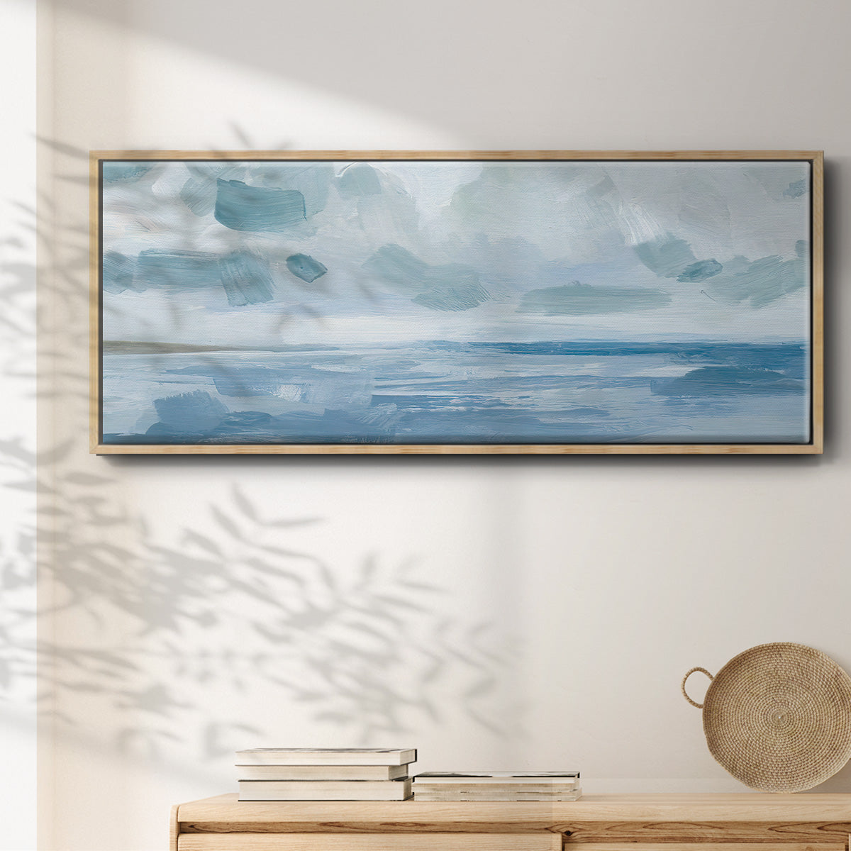 Calm Seascape I - Floater Framed Canvas Print