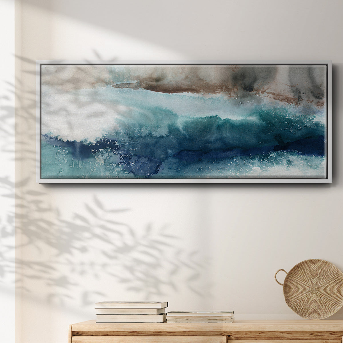 Shifting Seashore - Floater Framed Canvas Print