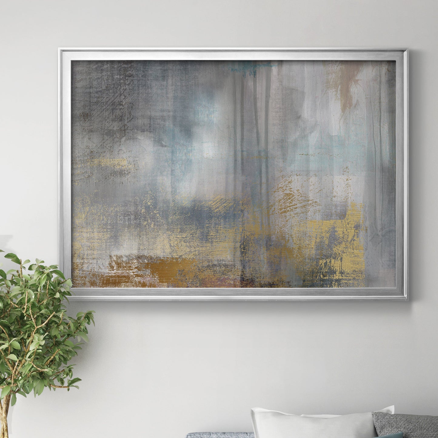 Misty Sky II Revisit - Modern Framed Canvas Print