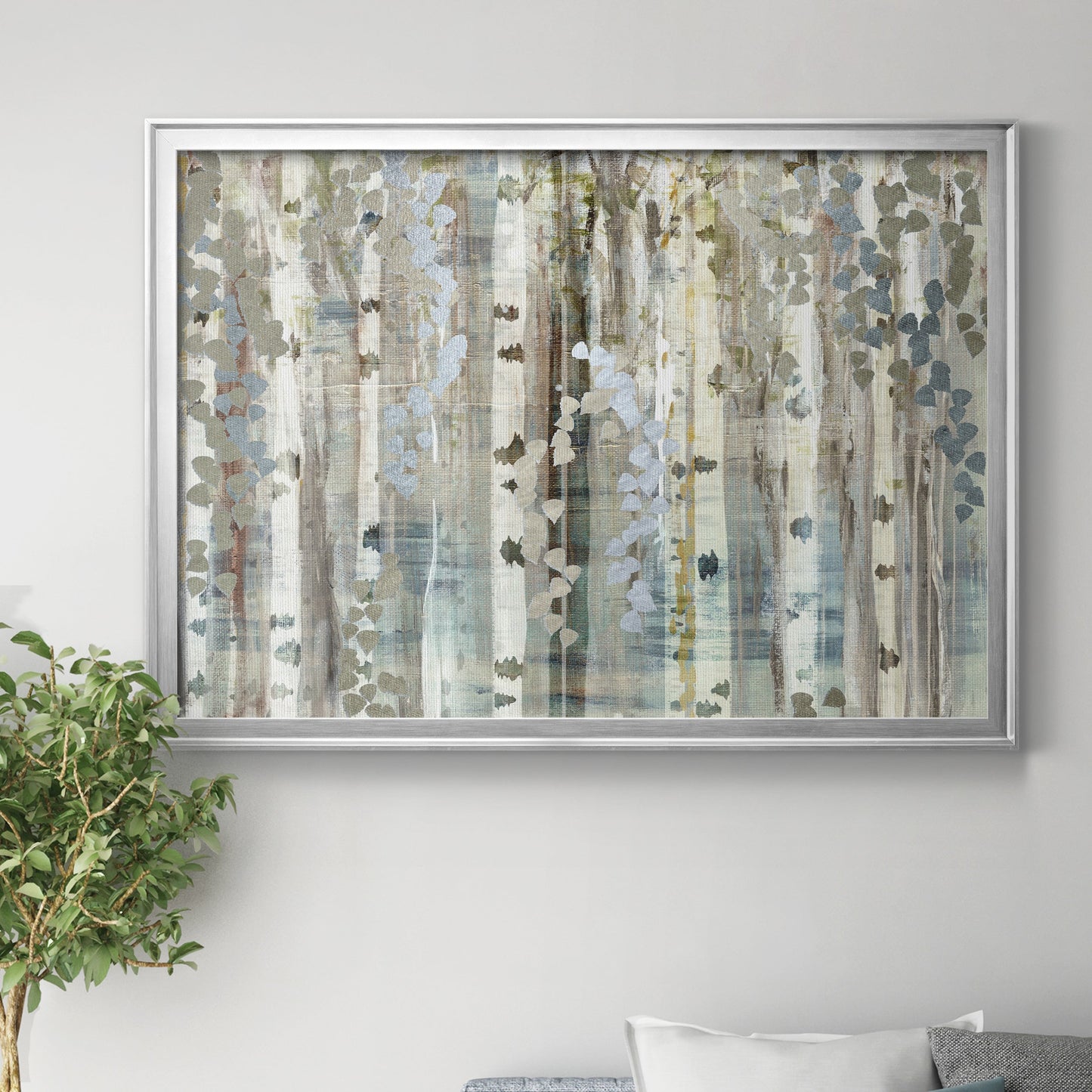 Birch Wood Meadow Premium Classic Framed Canvas - Ready to Hang