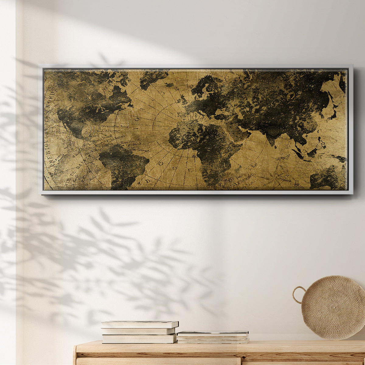 Golden Atlas - Floater Framed Canvas Print