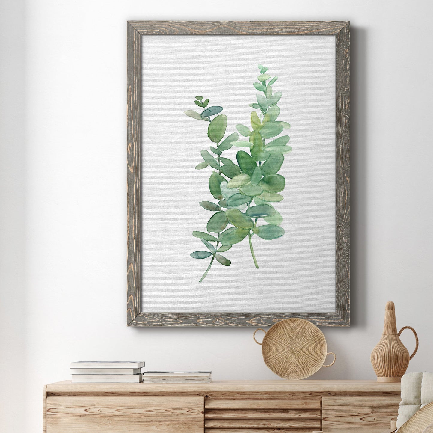 Eucalyptus I - Premium Canvas Framed in Barnwood - Ready to Hang